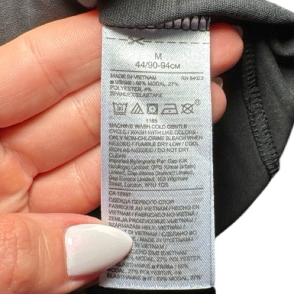 Banana Republic Sandwash Modal Knit Tank Column Dress Charcoal Sz M Casual - Picture 7 of 8